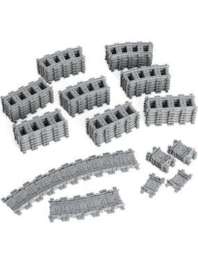72-Piece Train Track Set, Expandable Railroad Tracks for All Major Brands